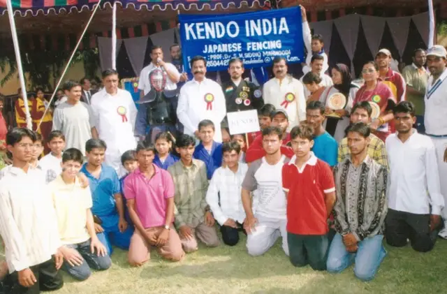 Early days: one of Kendo India's first public demonstrations