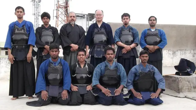 The team with Kenji Maeda Sensei from Chiba, Japan, 2012