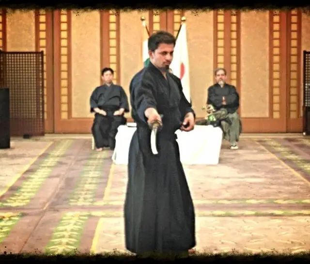 Syed Ali Mohiuddin Makki performs for Kendo India Federation at the Embassy of Japan, 2014